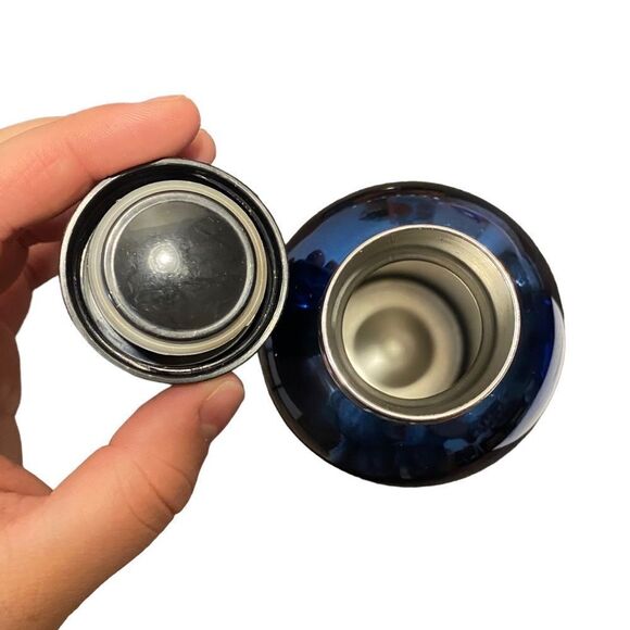 Wellness Insulated Cup Thermos Blue Gold Chrome Colors - Picture 4 of 6